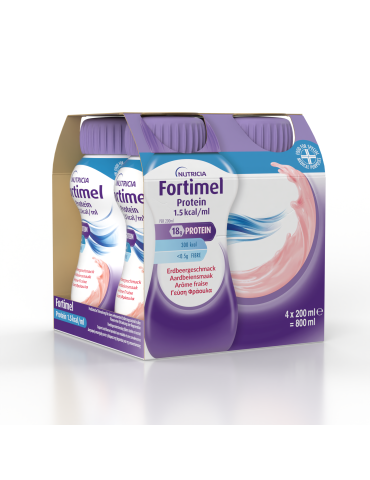 Fortimel Protein Strawberry 4X200ml (αντικαθιστά το Fortimel Extra Strawberry)