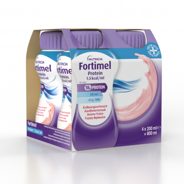 Fortimel Protein Strawberry 4X200ml (replaces Fortimel Extra Strawberry)