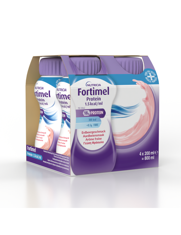 Fortimel Protein Strawberry 4X200ml (αντικαθιστά το Fortimel Extra Strawberry)