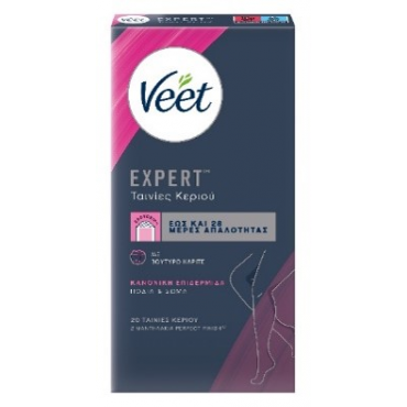 VEET LEGS COLD WAX STRIPS, NORMAL SKIN, 20 PCS